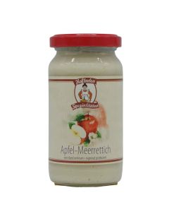 Berres Apfel-Meerrettich im 200-g-Glas mit Etikett Hofladen Spezialitäten