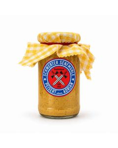 Schwerter Senfmühle Honig-Chili-Senf im 185-ml-Glas – mittelscharfer Senf mit Honig und Chili