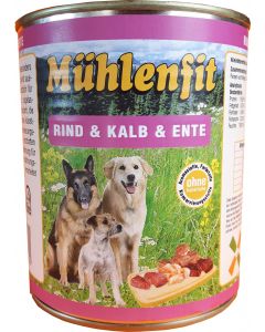 Mühlenfit f. Hunde Rind&Kalb&Ente 800g