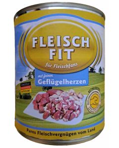 Fleischfit mit feinen Gefluegelherzen 800g