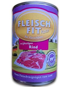 Fleischfit mit fleischigem Rind 400g Katzenfutter