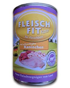 Fleischfit mit schmackhaftem Kaninchen 400g Katzenfutter