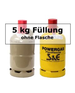 Pfand für 5 kg S&E Powergas-Flasche, gelbe Propan Pfandflasche