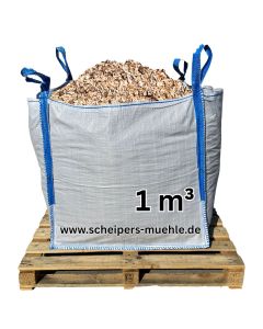 Holzhackschnitzel 5-50mm 1000l Big Bag auf Palette