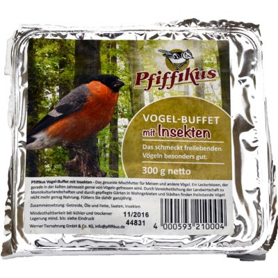 Pfiffikus Vogel-Buffet mit Insekten