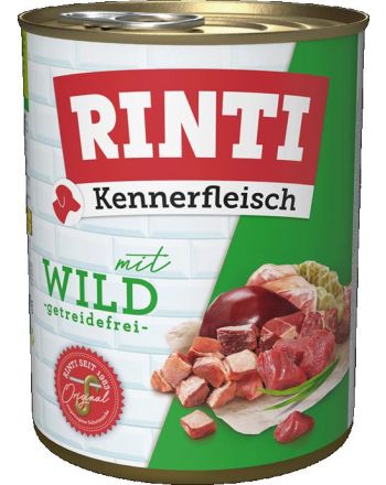 RINTI Kennerfleisch Wild 800g - Hundefutter mit Wild